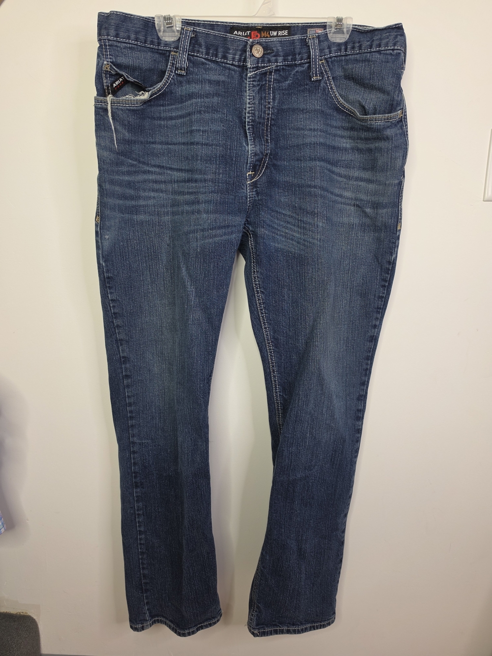 Ariat FR M4 Men’s 38x34 Low Rise Straight Leg Flame Resistant Work Jeans Blue